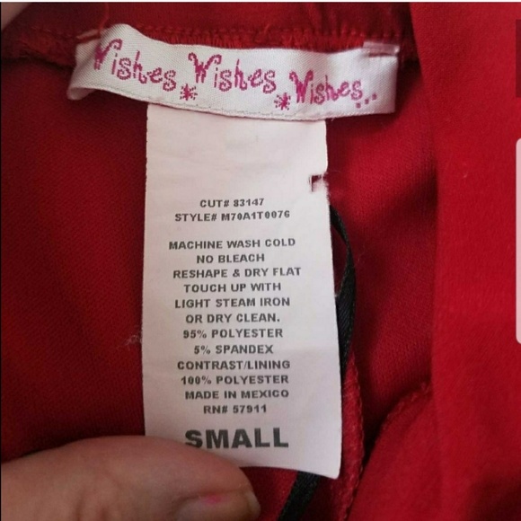 Wishes Red Strapless Asymmetrical Dress Sz. S - Picture 5 of 7